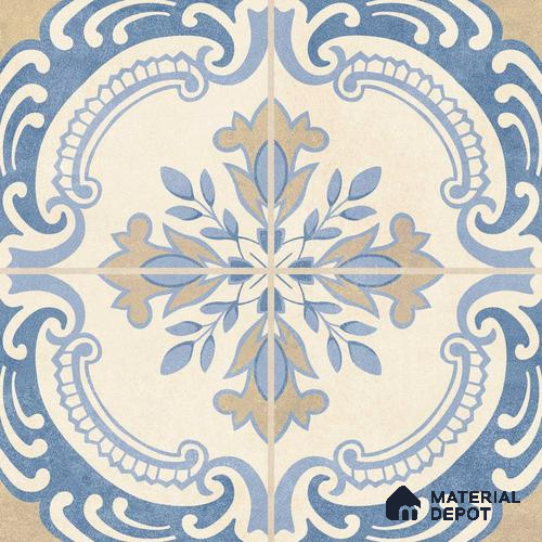 Multifired Moroccan Floor & Wall Tile TL 05707 Zellige Blue Mosaic 12 x 12 inch Vitrified Matte Finish - 9 mm | Suitable for Living Room, Bathroom, Kitchen & Backsplash