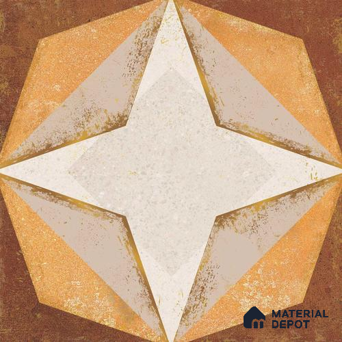 Multifired Moroccan Floor & Wall Tile TL 05675 Zellige Bright Star 12 x 12 inch Vitrified Matte Finish - 9 mm | Suitable for Living Room, Bathroom, Kitchen & Backsplash