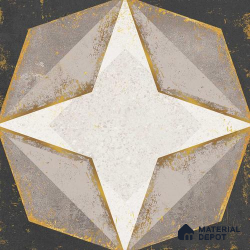 Multifired Moroccan Floor & Wall Tile TL 05675 B Zellige Dark Star 12 x 12 inch Vitrified Matte Finish - 9 mm | Suitable for Living Room, Bathroom, Kitchen & Backsplash