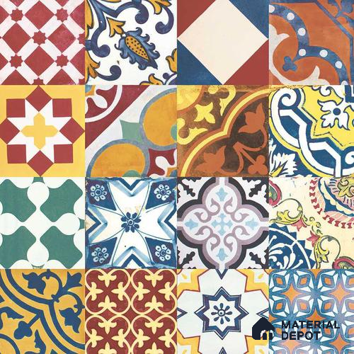 Multifired Moroccan Floor & Wall Tile TL 05687 Zellige Golden Klimt 12 x 12 inch Vitrified Matte Finish - 9 mm | Suitable for Living Room, Bathroom, Kitchen & Backsplash