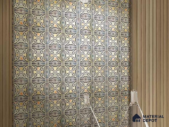 Multifired Moroccan Floor & Wall Tile TL 05670 Zellige Gradient Wreath 12 x 12 inch Vitrified Matte Finish - 9 mm | Suitable for Living Room, Bathroom, Kitchen & Backsplash
