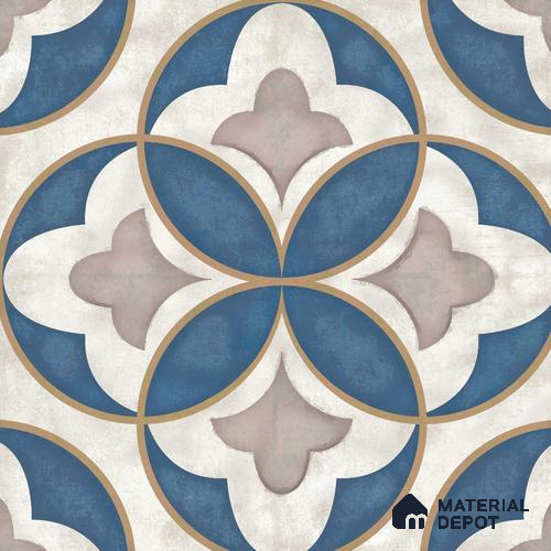 Multifired Moroccan Floor & Wall Tile TL 05702 Zellige Iris Design 12 x 12 inch Vitrified Matte Finish - 9 mm | Suitable for Living Room, Bathroom, Kitchen & Backsplash