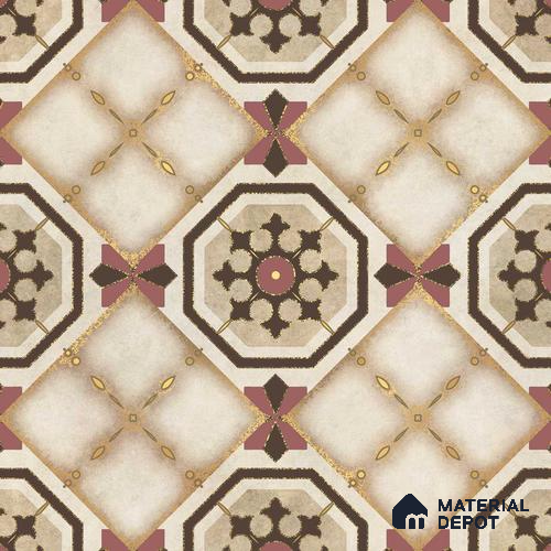 Multifired Moroccan Floor & Wall Tile TL 05668 B Zellige Prismatic Rust 12 x 12 inch Vitrified Matte Finish - 9 mm | Suitable for Living Room, Bathroom, Kitchen & Backsplash