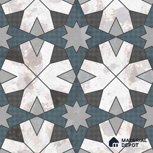 Multifired Moroccan Floor & Wall Tile TL 05708 Zellige Prismatic Green 12 x 12 inch Vitrified Matte Finish - 9 mm | Suitable for Living Room, Bathroom, Kitchen & Backsplash