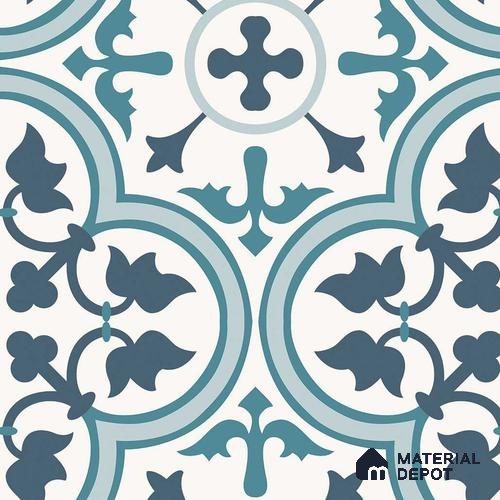 Multifired Moroccan Floor & Wall Tile TL 05683 B Zellige Aqua Mist 12 x 12 inch Vitrified Matte Finish - 9 mm | Suitable for Living Room, Bathroom, Kitchen & Backsplash