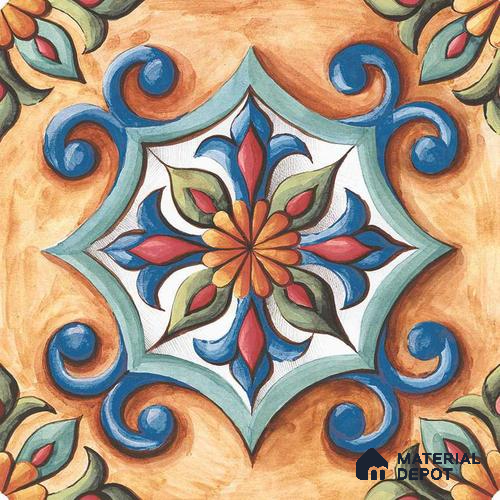 Multifired Moroccan Floor & Wall Tile TL 05690 Zellige Tar Heel Blue 12 x 12 inch Vitrified Matte Finish - 9 mm | Suitable for Living Room, Bathroom, Kitchen & Backsplash