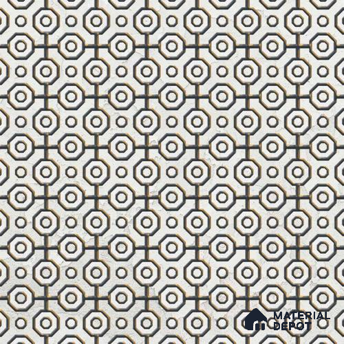 Moroccan Wall Tile TL 05649 Opulence Golden Whisper 8 x 8 inch Ceramic Matte Finish - 9 mm | 4 Random Faces | Suitable for Living Room, Bathroom, Kitchen & Backsplash | Please Expect a Slight Variation of Pattern