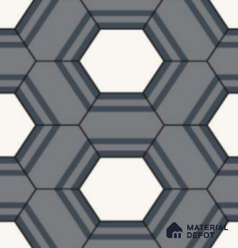 Multifired Moroccan Floor & Wall Tile TL 07960 Nocturne Pearl 12 x 12 inch Vitrified Matte Finish - 9 mm | Suitable for Living Room, Bathroom, Kitchen & Backsplash