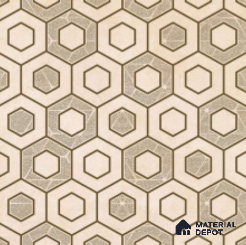 Multifired Moroccan Floor & Wall Tile TL 07954 Titan Halo 2 ft x 2 ft Vitrified Matte Finish - 9 mm | Suitable for Living Room, Bathroom, Kitchen & Backsplash