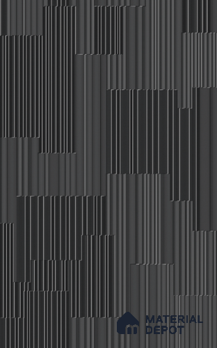 Punch Wall Tile TL 10610 1628 Strapes Punch Charcoal Black 4 ft x 2 ft Full Body Vitrified Matte Finish - 9 mm | Suitable for Living Room, Bathroom & Kitchen