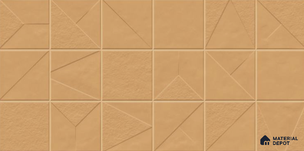 Punch Look Wall Tile TL 11449 D Nova Orange 2 ft x 1 ft Ceramic Punch Matte Finish - 8 mm | Suitable for Bathroom, Dining & Kitchen