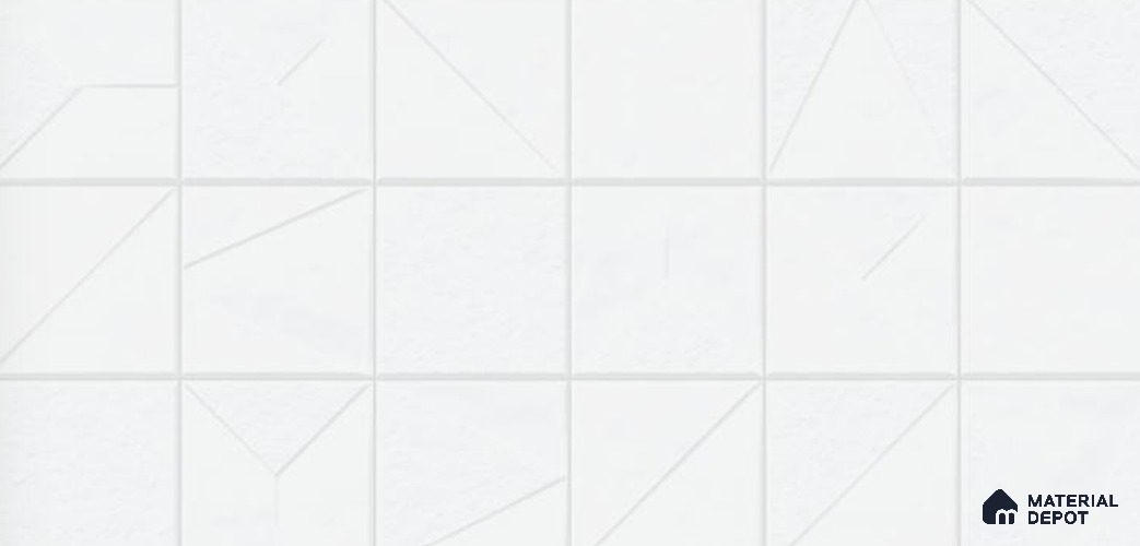 Punch Look Wall Tile TL 11449 F Nova White 2 ft x 1 ft Ceramic Punch Matte Finish - 8 mm | Suitable for Bathroom, Dining & Kitchen
