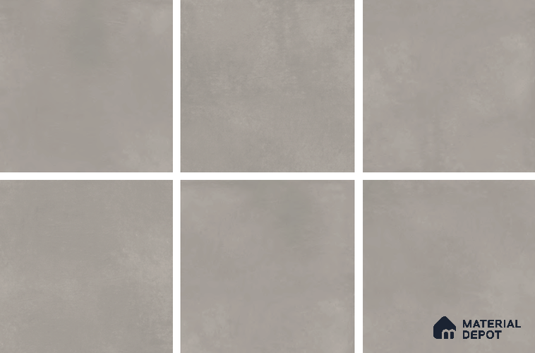 Cement Look Floor Tile TL 06286 C Grey Essence 2 ft x 2 ft Vitrified Matte Finish - 9 mm | (Random 3) | Suitable for Living Room, Bedroom, Bathroom, Kitchen & Balcony