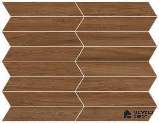 Wood Look Floor & Wall Tile TL 07205 E Feelwood Wenge 18 Inch x 3 Inch Vitrified Matte Finish - 9 mm | 2-3 mm Spacer is Mandatory