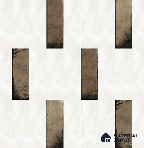 Mosaic Look Wall Tile TL 11454 B Drift Crema 14 inc x 14 inc Porcelain Metallic Finish - 9 mm  | Suitable for Bathroom & Kitchen