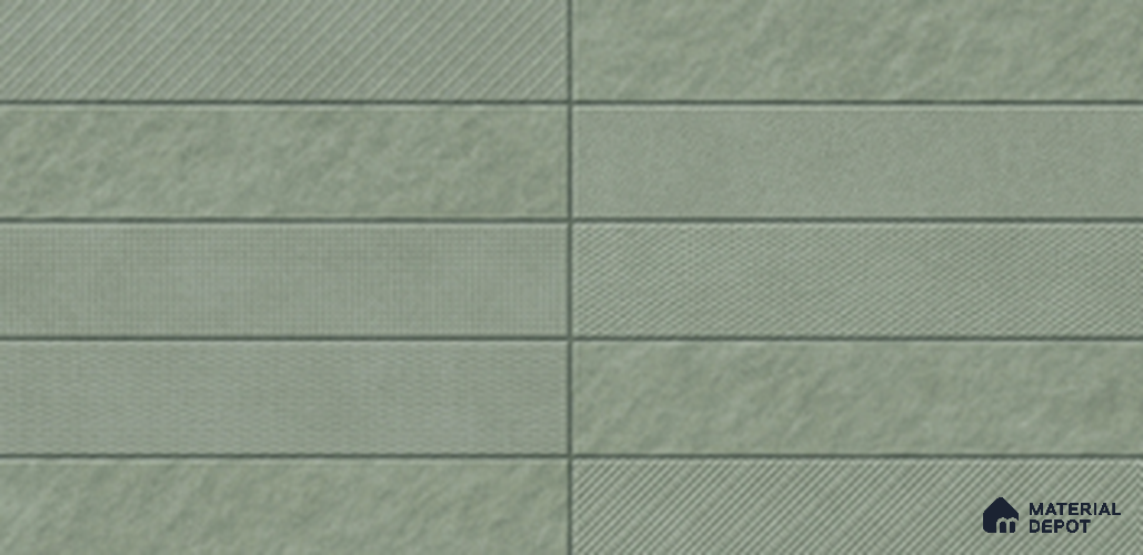 Punch Look Wall Tile TL 11453 D Comfy Sage 2 ft x 1 ft Ceramic Matte Finish - 8 mm  | Suitable for Bathroom & Kitchen
