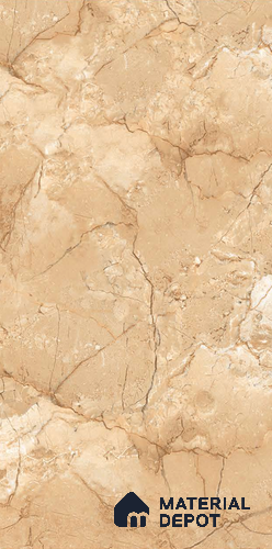 Marble Floor & Wall Tile TL 06383 B Mezora Brown 4 ft x 2 ft Glossy Finish Vitrified Tile - 9 mm | Suitable for Living Room, Bedroom & Bathroom