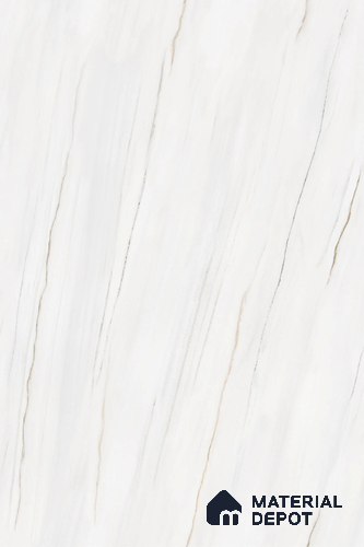 Marble Floor & Wall Large Format Tile TL 06417 Agaria White 6 ft x 4 ft Satin Finish Vitrified Tile - 9 mm | Suitable for Living Room, Bedroom & Bathroom | Adhesive and Spacers Must be Used During Installation