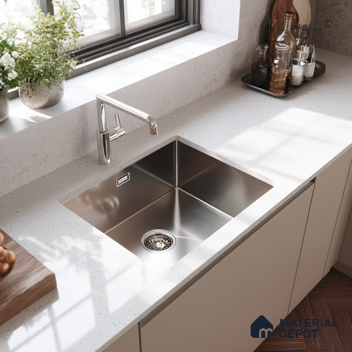 Belina Quartz QR 00054 Frosted Pebble Regalia Series 11.42 ft x 6.58 ft Quartz - 20 mm | 10 Years Warranty | Suitable for Kitchen, Restaurant, Counter Tops, Dining, Reception, office