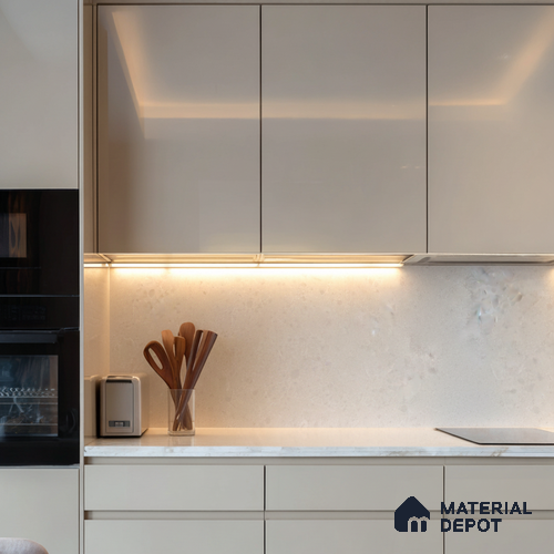 Belina Quartz QR 00070 Opaline Mist Viola Series 10.75 ft x 5.42 ft Quartz - 20 mm | 7 Years Warranty | Suitable for Kitchen, Restaurant, Counter Tops, Dining, Reception, office