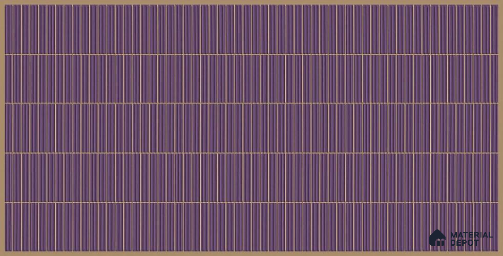 Faux Subway Wall Tile TL 06499 Kitkat Purple 4 ft x 2 ft Vitrified Glossy Finish - 9 mm | Suitable for Kitchen, Bathroom & Dining Area