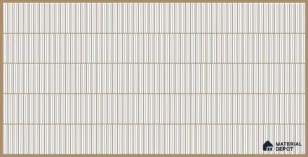 Faux Subway Wall Tile TL 06499 F Kitkat White 4 ft x 2 ft Vitrified Glossy Finish - 9 mm | Suitable for Kitchen, Bathroom & Dining Area