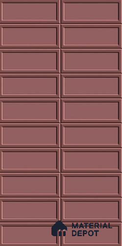 Faux Subway Wall Tile TL 11956 D Bayaz Magenta 2 ft x 1 ft Glossy Finish Ceramic Tile - 9 mm