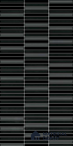 Faux Subway Wall Tile TL 10777 Stark Black 2 ft x 1 ft Glossy Finish Ceramic Tile - 9 mm | Please Expect a Slight Variation of Pattern