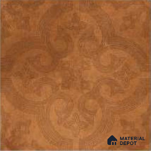 Moroccans Floor Tile TL 12131 C 20416 Octavia Choco Brown 1 ft x 1 ft Carving Matte Finish Vitrified Tile - 9 mm