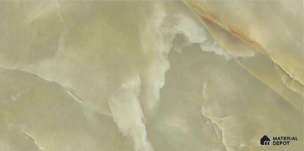 Marbles & Stones Floor & Wall Tile TL 12179 C Jennifer Olive 4 ft x 2 ft Carving Matte Finish Vitrified Tile - 9 mm
