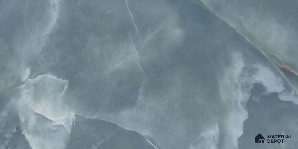 Marbles & Stones Floor & Wall Tile TL 12179 D Jennifer Aqua 4 ft x 2 ft Carving Matte Finish Vitrified Tile - 9 mm