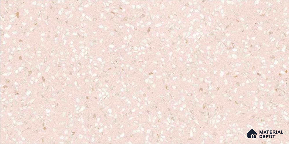 Terrazzo Floor & Wall Tile TL 12176 C Royal Terra Pink 4 ft x 2 ft Glue Matte Finish  Vitrified Tile - 9 mm