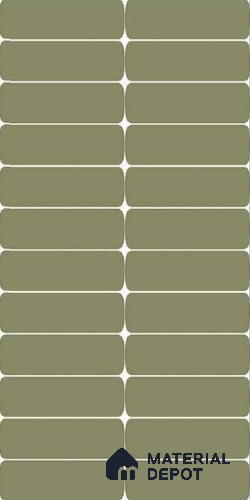 Faux Subway Wall Tile TL 10789 Marcel Emerald 2 ft x 1 ft Glossy Finish Ceramic Tile - 9 mm | Please Expect a Slight Variation of Pattern