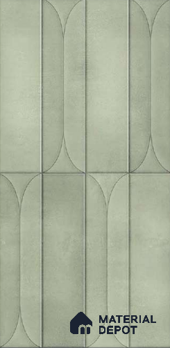 Faux Subway Wall Tile TL 10782 Arch Bice 2 ft x 1 ft Glossy Finish Ceramic Tile - 9 mm | Please Expect a Slight Variation of Pattern