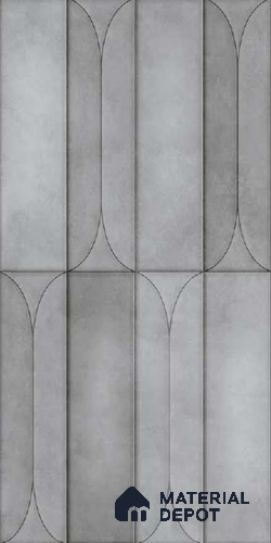 Faux Subway Wall Tile TL 10782 D Arch Grey 2 ft x 1 ft Glossy Finish Ceramic Tile - 9 mm | Please Expect a Slight Variation of Pattern
