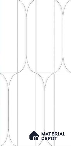 Faux Subway Wall Tile TL 10782 F Arch Line 2 ft x 1 ft Glossy Finish Ceramic Tile - 9 mm | Please Expect a Slight Variation of Pattern