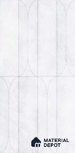 Faux Subway Wall Tile TL 10782 G Arch Milky 2 ft x 1 ft Glossy Finish Ceramic Tile - 9 mm | Please Expect a Slight Variation of Pattern
