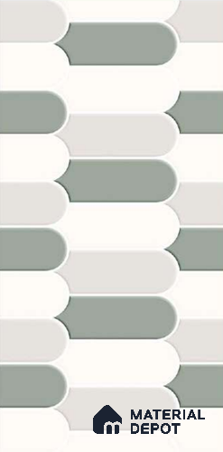 Faux Subway Wall Tile TL 10784 B Boat Mix Decor 2 ft x 1 ft Glossy Finish Ceramic Tile - 9 mm | Please Expect a Slight Variation of Pattern