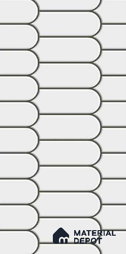Faux Subway Wall Tile TL 10784 D Boat Line 2 ft x 1 ft Glossy Finish Ceramic Tile - 9 mm | Please Expect a Slight Variation of Pattern