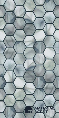 Hexagonal Wall Tile TL 10756 Hexa Decor 2 ft x 1 ft Glossy Finish Ceramic Tile - 9 mm