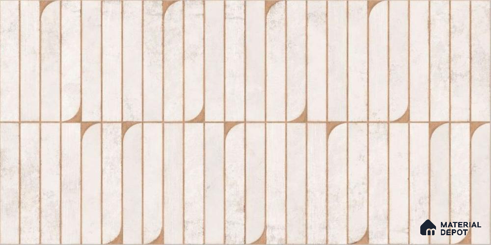 Punch Textures Wall Tile TL 12185 B Vistara Blanco Decor 4 ft x 2 ft Punch Finish  Vitrified Tile - 9 mm