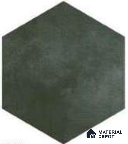 Hexagonal Tiles Floor Tile TL 12147 H 90113 Cotto Green 10 inc x 8.5 inc Matte Finish  Vitrified Tile - 9 mm
