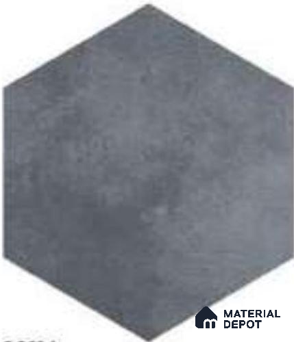 Hexagonal Tiles Floor Tile TL 12147 G 90114 Cotto Steel Grey 10 inc x 8.5 inc Matte Finish Vitrified Tile - 9 mm