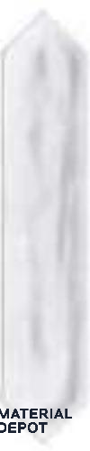 Subway & Backsplash Wall Tile TL 12145 K Blanco Picket  10 inc x 2 inc Glossy Finish  Ceramic Tile - 9 mm