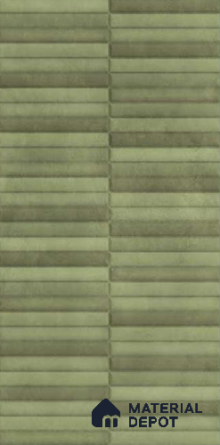 Faux Subway Wall Tile TL 10786 D Kitkat Emerald Decor 2 ft x 1 ft Glossy Finish Ceramic Tile - 9 mm | Please Expect a Slight Variation of Pattern