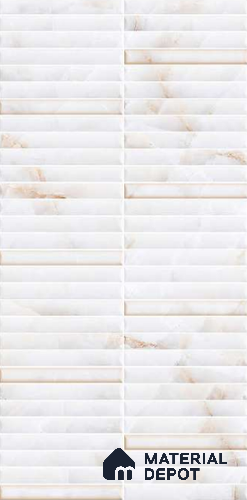 Faux Subway Wall Tile TL 10786 C Kitkat White Decor 2 ft x 1 ft Glossy Finish Ceramic Tile - 9 mm | Please Expect a Slight Variation of Pattern