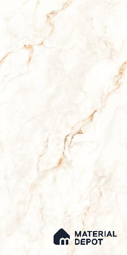 Marbles & Stones Floor & Wall Tile TL 12075 CM Atlantic White 4 ft x 2 ft Glossy Finish Vitrified Tile - 9 mm | 5 Random Design