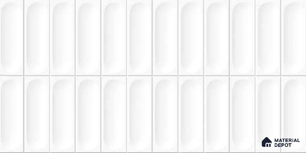 Faux Subway Wall Tile TL 10809 B Hanoi White 2 ft x 1 ft Matte Finish Ceramic Tile - 9 mm | Please Expect a Slight Variation of Pattern