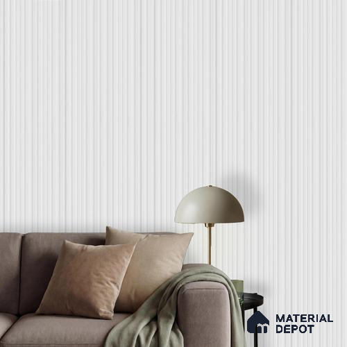 White Plain Colour Louver PN 00519 9.5 ft x 4.8 inch Charcoal Panel - 12 mm | Suitable for Feature Wall, TV Unit & Living Room | Width is Subjected to 5% Variation