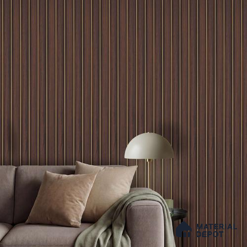 Multi Colour Wooden Louver PN 00673 9.5 ft x 4.8 inch Charcoal Panel - 11 mm | Suitable for Feature Wall, TV Unit & Living Room | Width is Subjected to 5% Variation